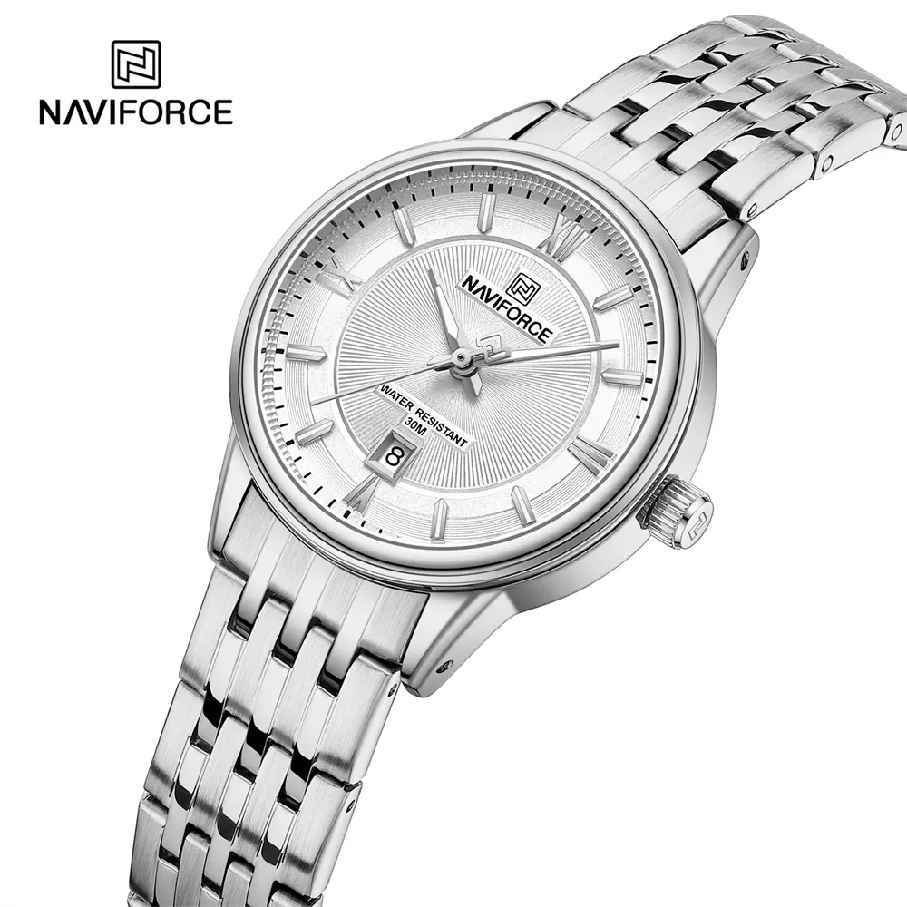 ست ساعت مچی عقربه ای زنانه و مردانه نیوی فورس مدل NF8040SSW