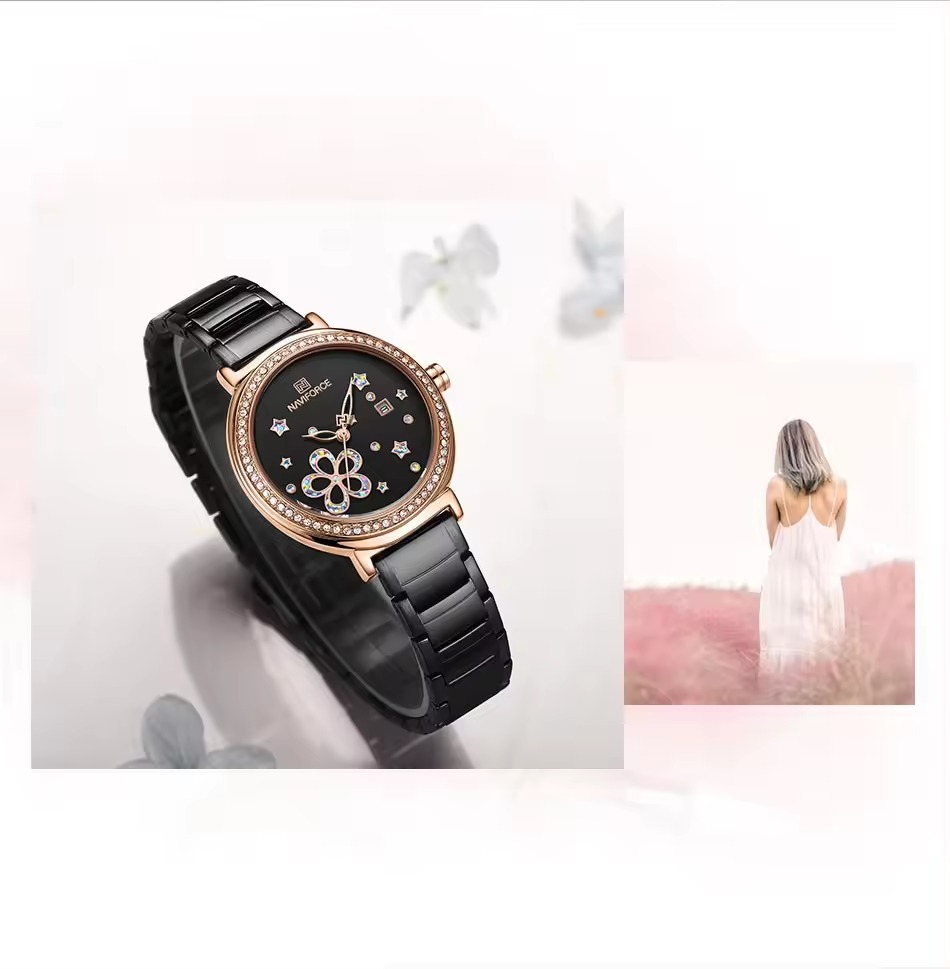 ساعت مچی عقربه‌ای زنانه نیوی فورس مدل NF5016RGB