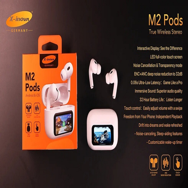 هندزفری بلوتوثی با صفحه نمایش M2 Pods X-inova