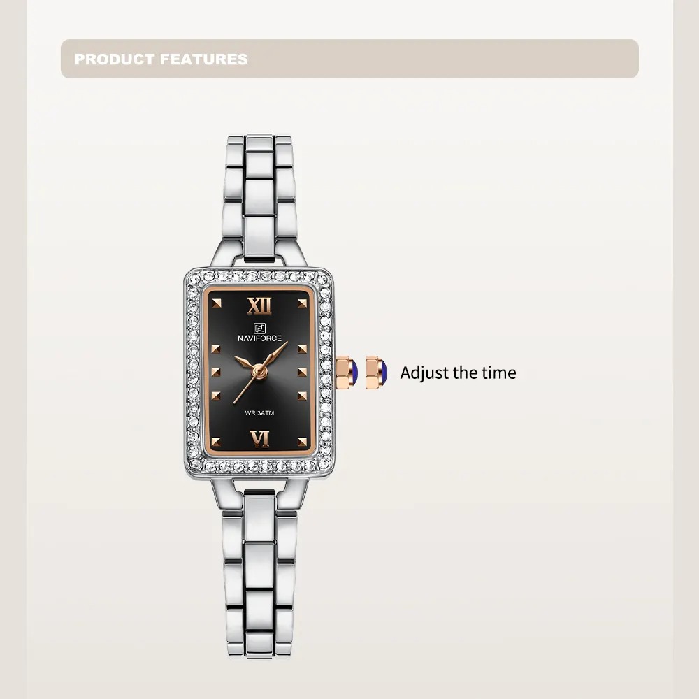 ساعت مچی عقربه‌ای زنانه نیوی فورس مدل NF5043RGB
