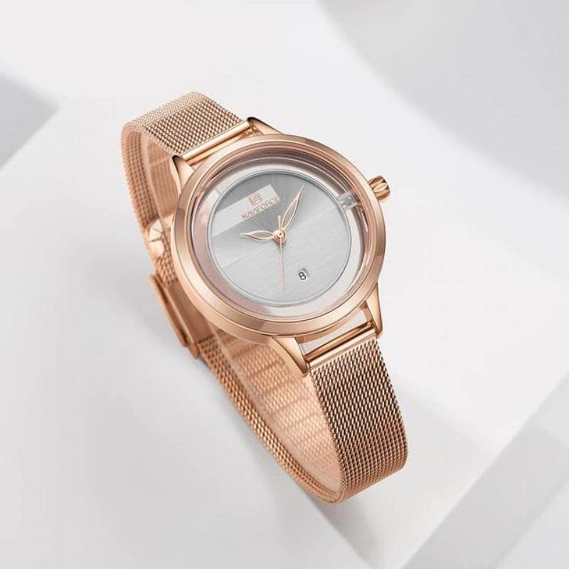 ساعت مچی عقربه ای زنانه نیوی فورس مدل NF5014L-RG-W