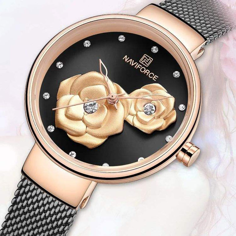 ساعت مچی عقربه‌ای زنانه نیوی فورس کد NF5013-BK